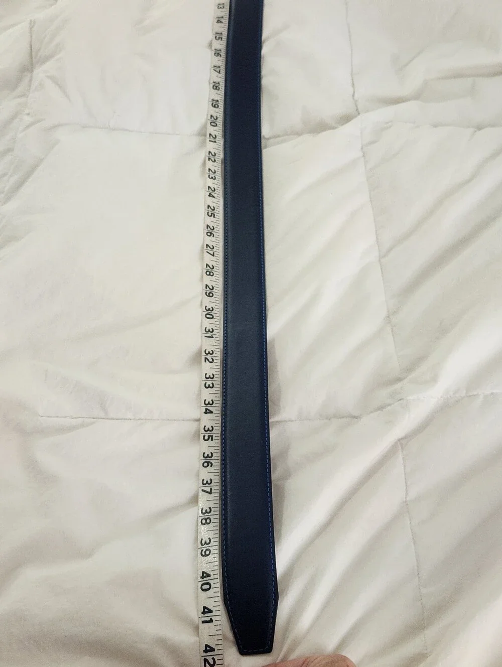 Rowland Thomas Nexbelt Navy Blue Italian Leather Silver Buckle
